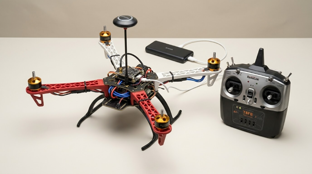 Surveillance Quadrotor built at AIRC Lab with RadioLink Transmitter